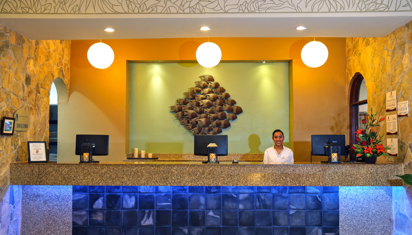 hotel binniguenda huatulco reception welcome hostes phone reserve lodging beach